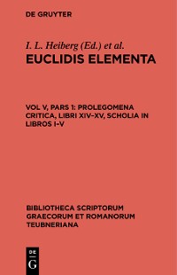 Cover Prolegomena Critica, libri XIV–XV, scholia in libros I–V