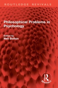 Cover Philosophical Problems in Psychology