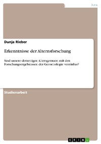 Cover Erkenntnisse der Alternsforschung