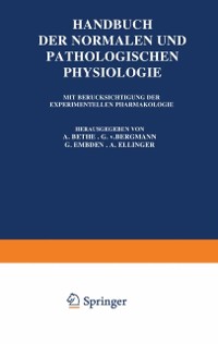 Cover Handbuch der Normalen und Pathologischen Physiologie