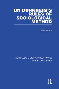 Cover RLE: Emile Durkheim: 4-Volume Set