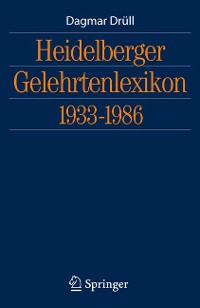 Cover Heidelberger Gelehrtenlexikon 1933-1986