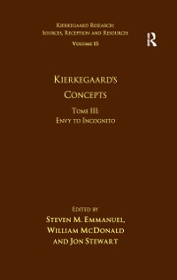 Cover Volume 15, Tome III: Kierkegaard''s Concepts