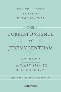 Cover Correspondence of Jeremy Bentham, Volume 5