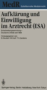 Cover Aufklärung und Einwilligung im Arztrecht (ESA)