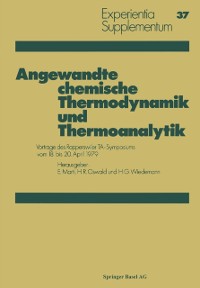 Cover Angewandte chemische Thermodynamik und Thermoanalytik