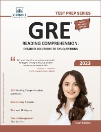 Cover GRE Reading Comprehension : Detailed Solutions to 325 Questions