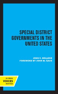 Cover Special District Governments in the United States