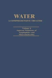 Cover Water A Comprehensive Treatise