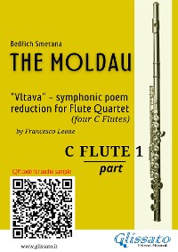 Cover C Flute 1 part of "The Moldau" for Flute Quartet