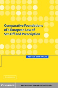 Cover Comparative Foundations of a European Law of Set-Off and Prescription