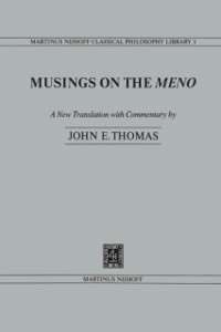 Cover Musings on the Meno