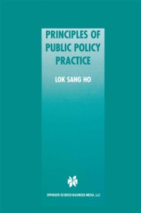 Cover Principles of Public Policy Practice
