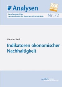 Cover Indikatoren ökonomischer Nachhaltigkeit