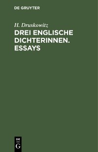 Cover Drei englische Dichterinnen. Essays