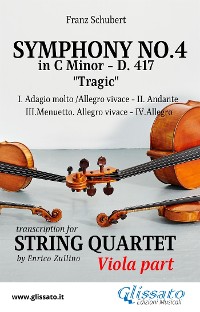 Cover Symphony No.4 - D.417 for String Quartet (Viola)