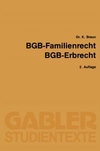 Cover BGB — Familienrecht, BGB — Erbrecht