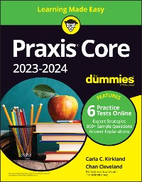 Cover Praxis Core 2023-2024 For Dummies with Online Practice