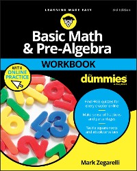 Cover Basic Math & Pre-Algebra Workbook For Dummies with Online Practice