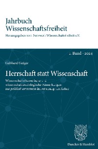 Cover Herrschaft statt Wissenschaft.