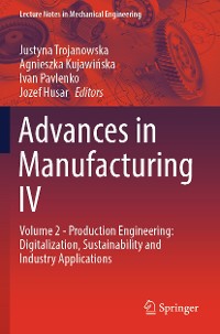 Cover Advances in Manufacturing IV