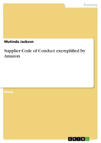 Cover Supplier Code of Conduct exemplified by Amazon