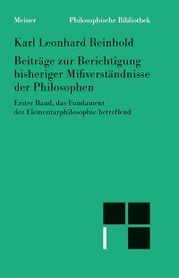 Cover Beiträge zur Berichtigung bisheriger Mißverständnisse der Philosophen (I)