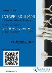 Cover Bb Clarinet 2 part of "I Vespri Siciliani" for Clarinet Quartet