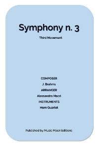 Cover Symphony N. 3 Third Movement by J. Brahms