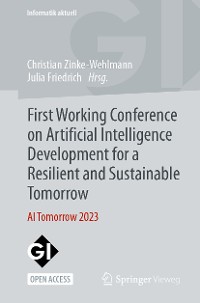 Cover First Working Conference on Artificial Intelligence Development for a Resilient and Sustainable Tomorrow