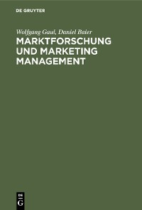 Cover Marktforschung und Marketing Management