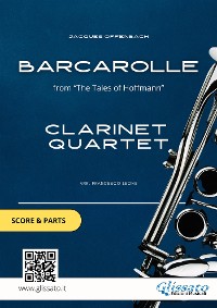 Cover Clarinet Quartet "Barcarolle" by Offenbach (score & parts)