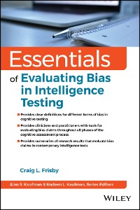 Cover Essentials of Evaluating Bias in Intelligence Testing