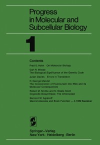 Cover Progress in Molecular and Subcellular Biology