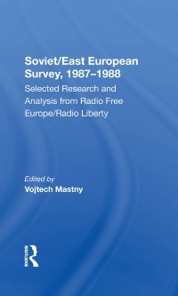 Cover Soviet/east European Survey, 1987-1988