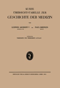 Cover Kurze Übersichtstabelle zur Geschichte der Medizin