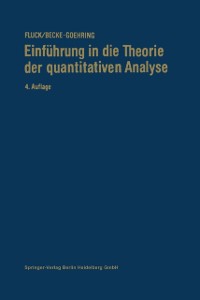 Cover Einführung in die Theorie der Quantitativen Analyse