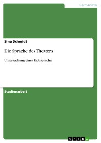 Cover Die Sprache des Theaters