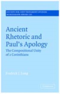 Cover Ancient Rhetoric and Paul's Apology