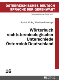 Cover Woerterbuch rechtsterminologischer Unterschiede Oesterreich-Deutschland