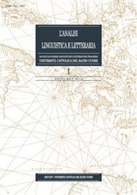 Cover Analisi Linguistica e Letteraria 1/2017