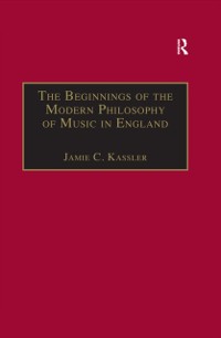 Cover Beginnings of the Modern Philosophy of Music in England