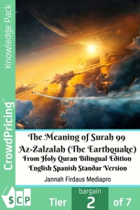 Cover Meaning of Surah 99 Az-Zalzalah (The Earthquake) From Holy Quran Bilingual Edition English Spanish Standar Version