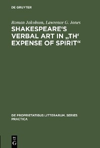 Cover Shakespeare's Verbal Art in "Th' Expense of Spirit"