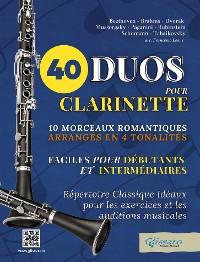 Cover 40 Duos pour Clarinette, Faciles pour débutants et intermédiaires