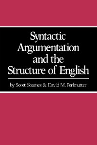 Cover Syntactic Argumentation and the Structure of English