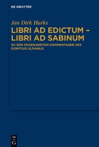 Cover Libri ad edictum – libri ad Sabinum