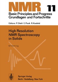 Cover High Resolution NMR Spectroscopy in Solids