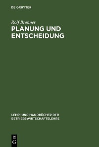 Cover Planung und Entscheidung