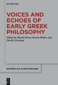 Cover Voices and Echoes of Early Greek Philosophy